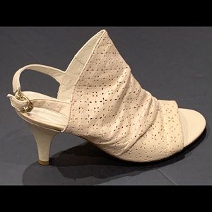 NEW- GEOX Altea Napa Leather Peep Toe Sandal